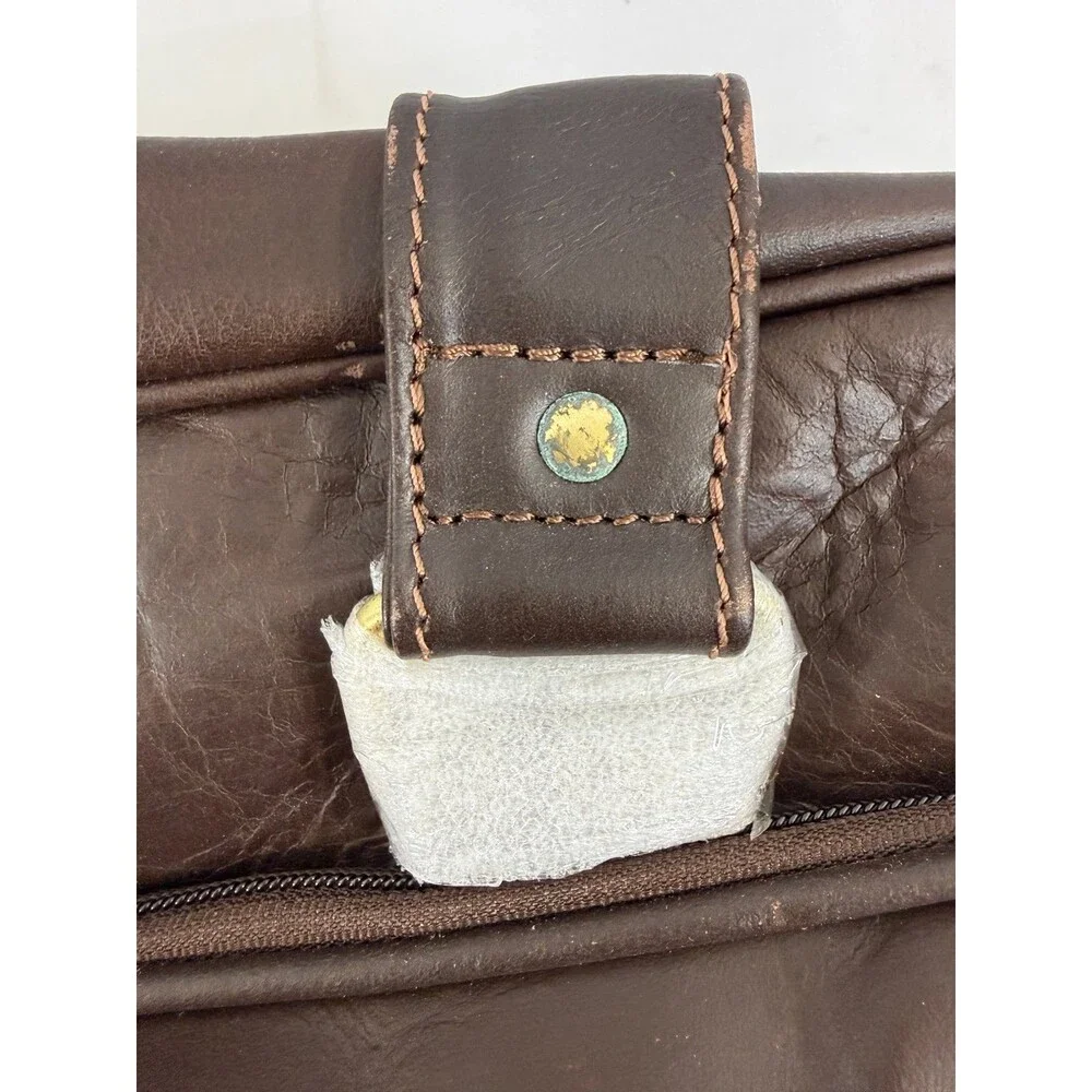 James Leather Full Grain Buffalo Leather Brown brief case Bag NEW